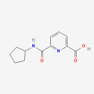 molecular formula C12H14N2O3 B14903576 6-(Cyclopentylcarbamoyl)picolinic acid 