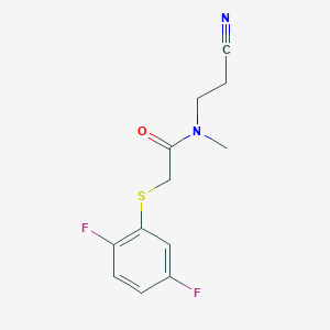 molecular formula C12H12F2N2OS B14903591 n-(2-Cyanoethyl)-2-((2,5-difluorophenyl)thio)-N-methylacetamide 