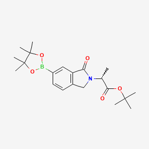 tert-Butyl (R)-2-(1-oxo-6-(4,4,5,5-tetramethyl-1,3,2-dioxaborolan-2-yl)isoindolin-2-yl)propanoate