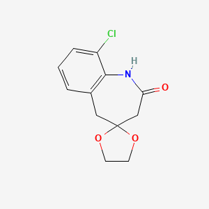 9-Chloro-3,5-dihydrospiro[benzo[b]azepine-4,2'-[1,3]dioxolan]-2(1H)-one