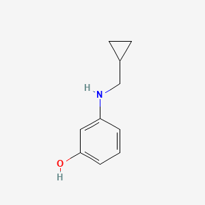 molecular formula C10H13NO B14903637 3-((Cyclopropylmethyl)amino)phenol 