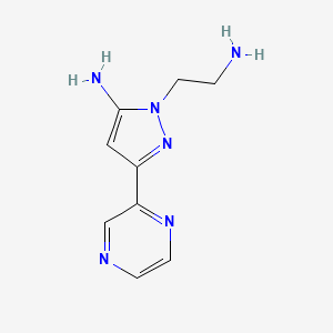 1-(2-aminoethyl)-3-(pyrazin-2-yl)-1H-pyrazol-5-amine