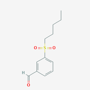 molecular formula C12H16O3S B14903668 3-(Pentylsulfonyl)benzaldehyde 