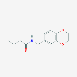 molecular formula C13H17NO3 B14903678 n-((2,3-Dihydrobenzo[b][1,4]dioxin-6-yl)methyl)butyramide 