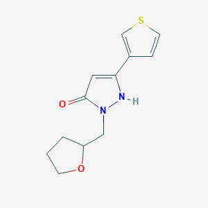 1-((tetrahydrofuran-2-yl)methyl)-3-(thiophen-3-yl)-1H-pyrazol-5-ol