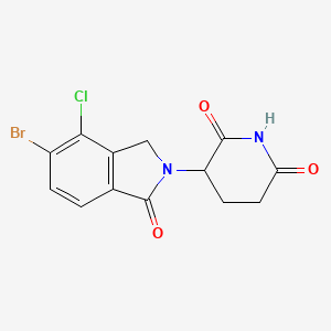 molecular formula C13H10BrClN2O3 B14903683 3-(5-Bromo-4-chloro-1-oxoisoindolin-2-yl)piperidine-2,6-dione 