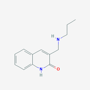 molecular formula C13H16N2O B14903692 3-[(Propylamino)methyl]quinolin-2-ol 