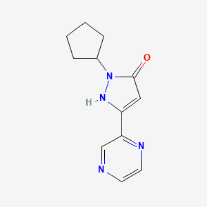 1-cyclopentyl-3-(pyrazin-2-yl)-1H-pyrazol-5-ol