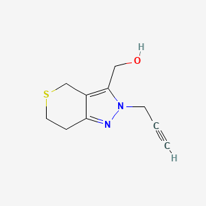 molecular formula C10H12N2OS B1490375 (2-(Prop-2-yn-1-yl)-2,4,6,7-tetrahydrothiopyrano[4,3-c]pyrazol-3-yl)methanol CAS No. 2091137-74-3