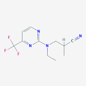 3-(Ethyl(4-(trifluoromethyl)pyrimidin-2-yl)amino)-2-methylpropanenitrile