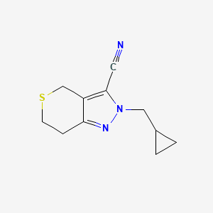 2-(Cyclopropylmethyl)-2,4,6,7-tetrahydrothiopyrano[4,3-c]pyrazole-3-carbonitrile