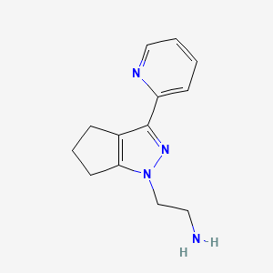 2-(3-(pyridin-2-yl)-5,6-dihydrocyclopenta[c]pyrazol-1(4H)-yl)ethan-1-amine