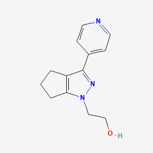 2-(3-(pyridin-4-yl)-5,6-dihydrocyclopenta[c]pyrazol-1(4H)-yl)ethan-1-ol
