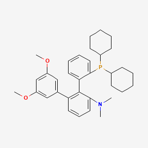 molecular formula C34H44NO2P B14903829 2-(2-dicyclohexylphosphanylphenyl)-3-(3,5-dimethoxyphenyl)-N,N-dimethylaniline 