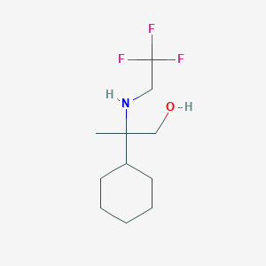 molecular formula C11H20F3NO B14903834 2-Cyclohexyl-2-((2,2,2-trifluoroethyl)amino)propan-1-ol 