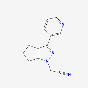 2-(3-(pyridin-3-yl)-5,6-dihydrocyclopenta[c]pyrazol-1(4H)-yl)acetonitrile