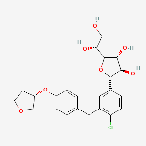 molecular formula C23H27ClO7 B14903860 (2S,3R,4R)-2-(4-Chloro-3-(4-(((S)-tetrahydrofuran-3-yl)oxy)benzyl)phenyl)-5-((R)-1,2-dihydroxyethyl)tetrahydrofuran-3,4-diol (Empagliflozin Impurity pound(c) 