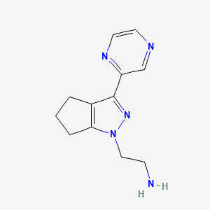 2-(3-(pyrazin-2-yl)-5,6-dihydrocyclopenta[c]pyrazol-1(4H)-yl)ethan-1-amine