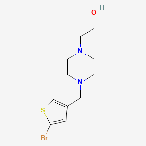 2-(4-((5-Bromothiophen-3-yl)methyl)piperazin-1-yl)ethan-1-ol