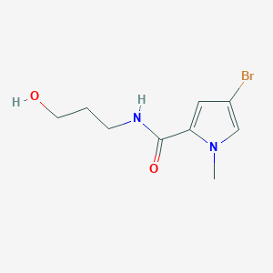 molecular formula C9H13BrN2O2 B14903935 4-bromo-N-(3-hydroxypropyl)-1-methyl-1H-pyrrole-2-carboxamide 