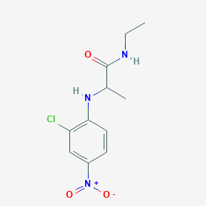 molecular formula C11H14ClN3O3 B14903966 2-((2-Chloro-4-nitrophenyl)amino)-N-ethylpropanamide 