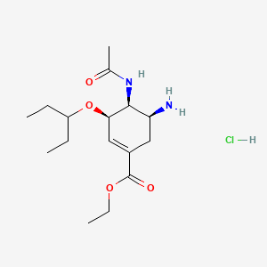 molecular formula C16H29ClN2O4 B14903984 (3R,4S,5S)-Ethyl 4-acetamido-5-amino-3-(pentan-3-yloxy)cyclohex-1-enecarboxylate hydrochloride 