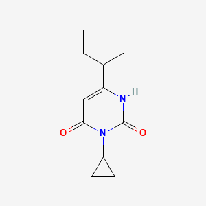 molecular formula C11H16N2O2 B1490399 6-(丁基)-3-环丙基-1,2,3,4-四氢嘧啶-2,4-二酮 CAS No. 2098140-78-2