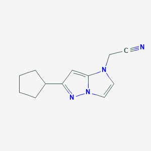 2-(6-cyclopentyl-1H-imidazo[1,2-b]pyrazol-1-yl)acetonitrile
