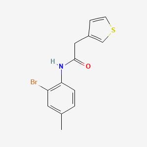 N-(2-bromo-4-methylphenyl)-2-(thiophen-3-yl)acetamide