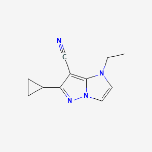 6-cyclopropyl-1-ethyl-1H-imidazo[1,2-b]pyrazole-7-carbonitrile