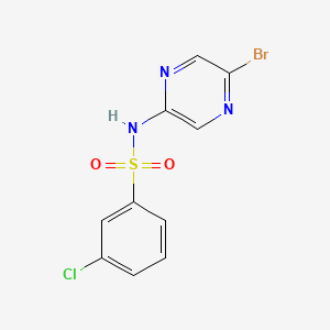 molecular formula C10H7BrClN3O2S B14904100 N-(5-bromopyrazin-2-yl)-3-chlorobenzenesulfonamide 