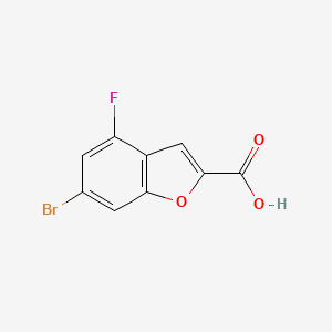 molecular formula C9H4BrFO3 B14904108 6-Bromo-4-fluorobenzofuran-2-carboxylic acid 