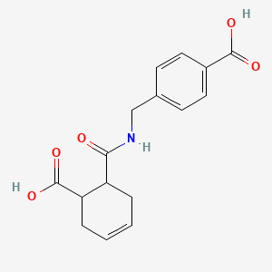 4-({[(6-Carboxycyclohex-3-en-1-yl)carbonyl]amino}methyl)benzoic acid