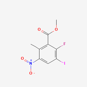 molecular formula C9H7FINO4 B14904125 Methyl 2-fluoro-3-iodo-6-methyl-5-nitrobenzoate 