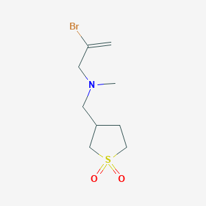 molecular formula C9H16BrNO2S B14904141 3-(((2-Bromoallyl)(methyl)amino)methyl)tetrahydrothiophene 1,1-dioxide 