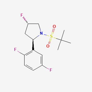 molecular formula C14H18F3NO2S B14904148 (2R,4S)-1-(tert-Butylsulfonyl)-2-(2,5-difluorophenyl)-4-fluoropyrrolidine 