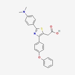 molecular formula C25H22N2O3S B14904150 {2-[4-(Dimethylamino)phenyl]-4-(4-phenoxyphenyl)-1,3-thiazol-5-yl}acetic acid 