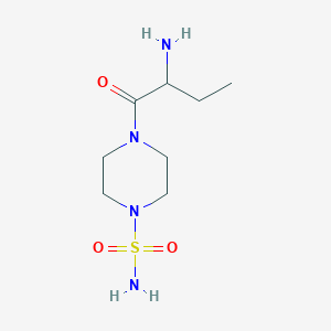 molecular formula C8H18N4O3S B14904171 4-(2-Aminobutanoyl)piperazine-1-sulfonamide 