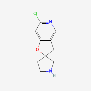 molecular formula C10H11ClN2O B14904180 6-Chloro-3H-spiro[furo[3,2-c]pyridine-2,3'-pyrrolidine] 