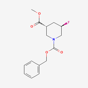 Rel-1-benzyl 3-methyl (3R,5R)-5-fluoropiperidine-1,3-dicarboxylate