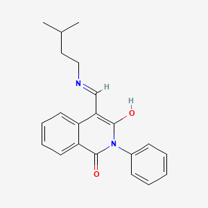 molecular formula C21H22N2O2 B14904193 (E)-4-((isopentylamino)methylene)-2-phenylisoquinoline-1,3(2H,4H)-dione 