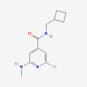 molecular formula C12H16ClN3O B14904201 2-Chloro-N-(cyclobutylmethyl)-6-(methylamino)isonicotinamide 