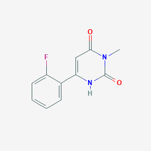 molecular formula C11H9FN2O2 B1490422 6-(2-Fluorophenyl)-3-methyl-1,2,3,4-tetrahydropyrimidine-2,4-dione CAS No. 2098035-11-9