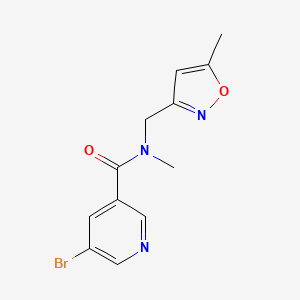 molecular formula C12H12BrN3O2 B14904240 5-Bromo-N-methyl-N-((5-methylisoxazol-3-yl)methyl)nicotinamide 