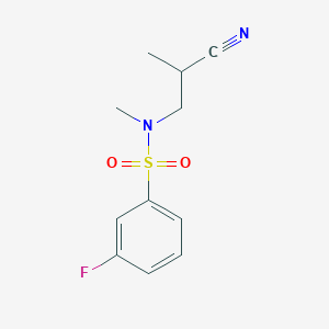 molecular formula C11H13FN2O2S B14904245 n-(2-Cyanopropyl)-3-fluoro-n-methylbenzenesulfonamide 