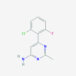 molecular formula C11H9ClFN3 B1490428 6-(2-Chloro-6-fluorophenyl)-2-methylpyrimidin-4-amine CAS No. 2097997-25-4