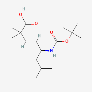 molecular formula C16H27NO4 B14904282 (S,E)-1-(3-((tert-Butoxycarbonyl)amino)-5-methylhex-1-en-1-yl)cyclopropane-1-carboxylic acid 