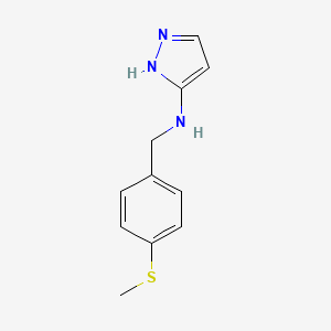 molecular formula C11H13N3S B14904290 n-(4-(Methylthio)benzyl)-1h-pyrazol-3-amine 