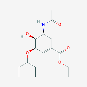 molecular formula C16H27NO5 B14904298 Ethyl (3R,4S,5R)-5-acetamido-4-hydroxy-3-(pentan-3-yloxy)cyclohex-1-ene-1-carboxylate 