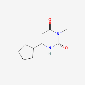 molecular formula C10H14N2O2 B1490430 6-Cyclopentyl-3-methyl-1,2,3,4-tetrahydropyrimidine-2,4-dione CAS No. 2098034-90-1